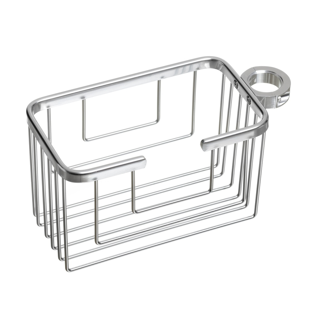 [6604900] CESTILLO CON COLGADOR BARRA ALUMINIUM .