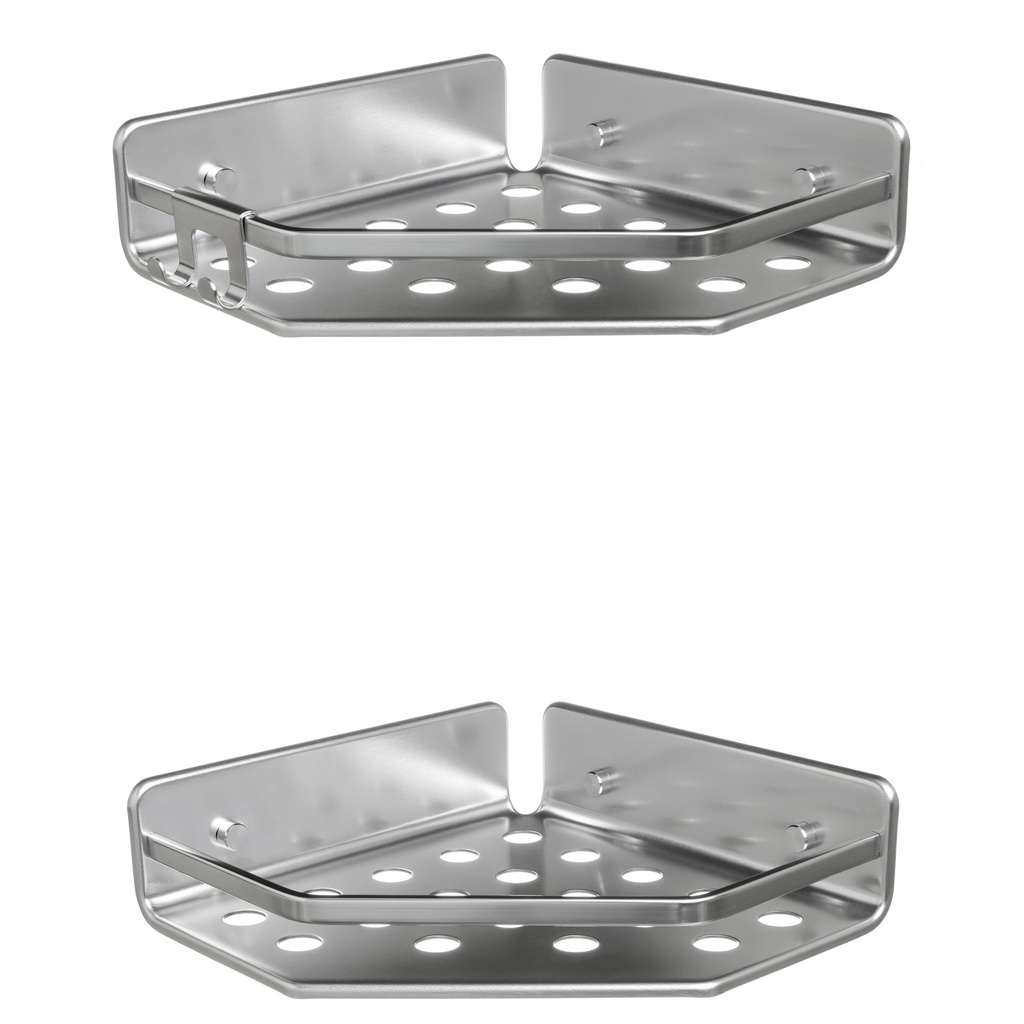 CESTILLO RINCONERO SERENITY 20x20x5,5 cm/PACK 2 UN STEEL