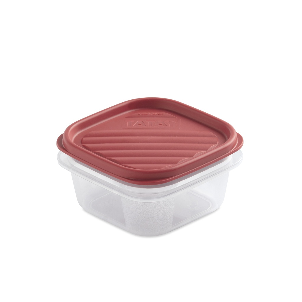 [1160204] CONTENEDOR ALIM. TOP FLEX 0,3L CUAD. ROJO ARANDANO