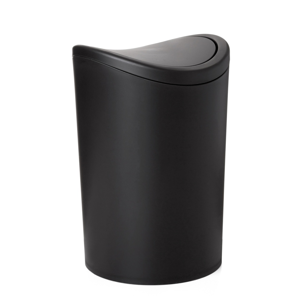 CUBO BAÑO BASCULANTE STD. 6L NEGRO