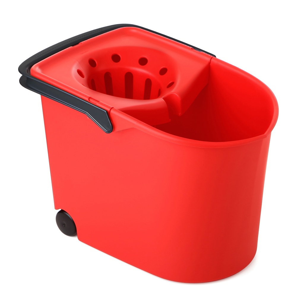 [1103209] CUBO C/ESCURRIDOR C/RUEDAS ROJO