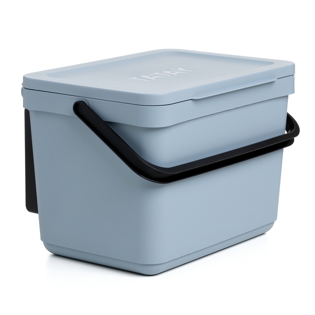 CUBO ORGÁNICO 6L SMART CON SOPORTE BLUE MIST