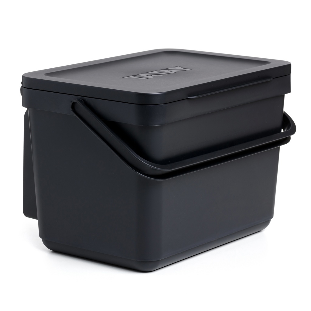 [1105615] CUBO ORGÁNICO 6L SMART CON SOPORTE NEGRO