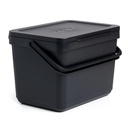 CUBO ORGÁNICO 6L SMART SIN SOPORTE NEGRO
