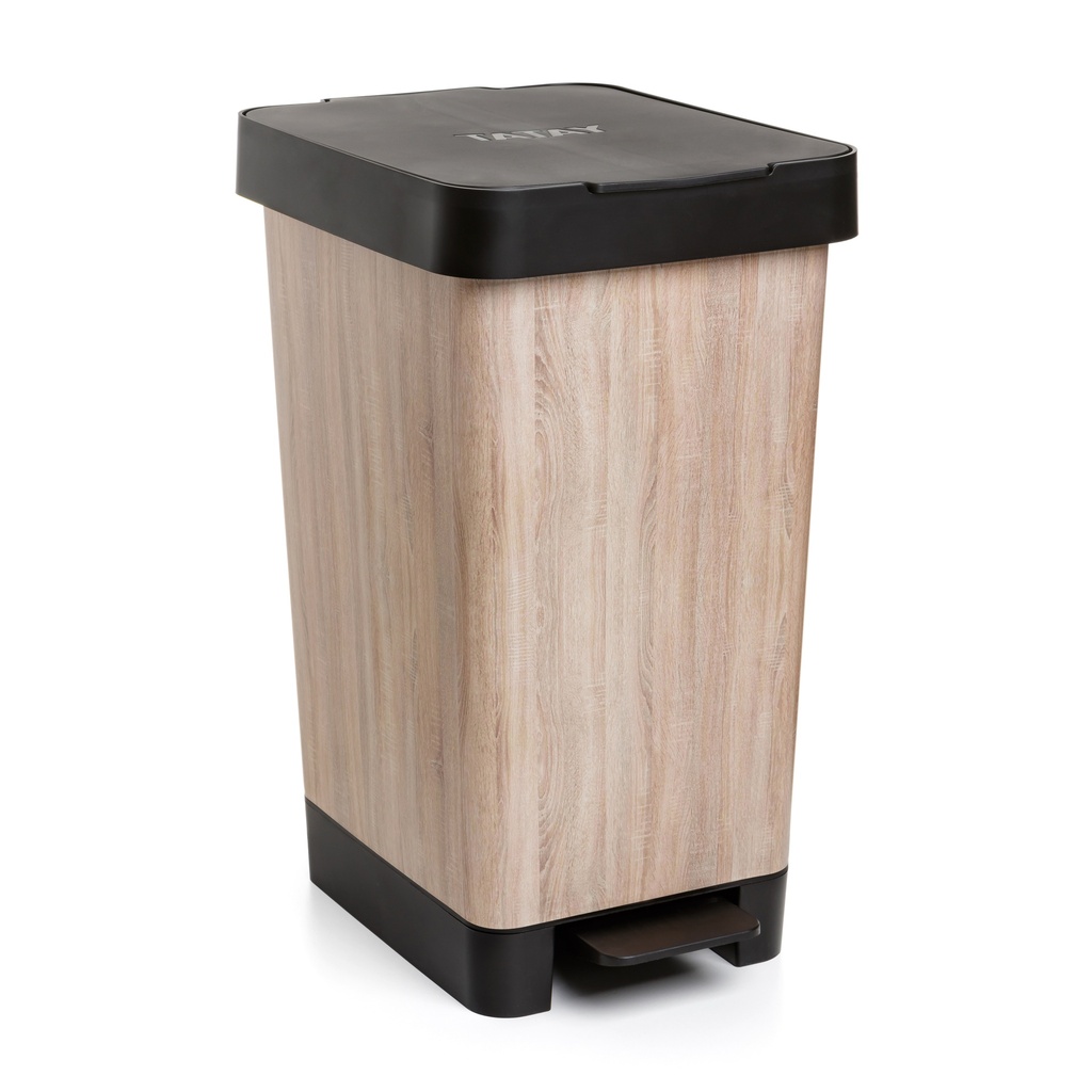 [1021202] CUBO PEDAL 25L SMART DECO WOOD