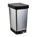 CUBO PEDAL 25L SMART STEEL GRIS