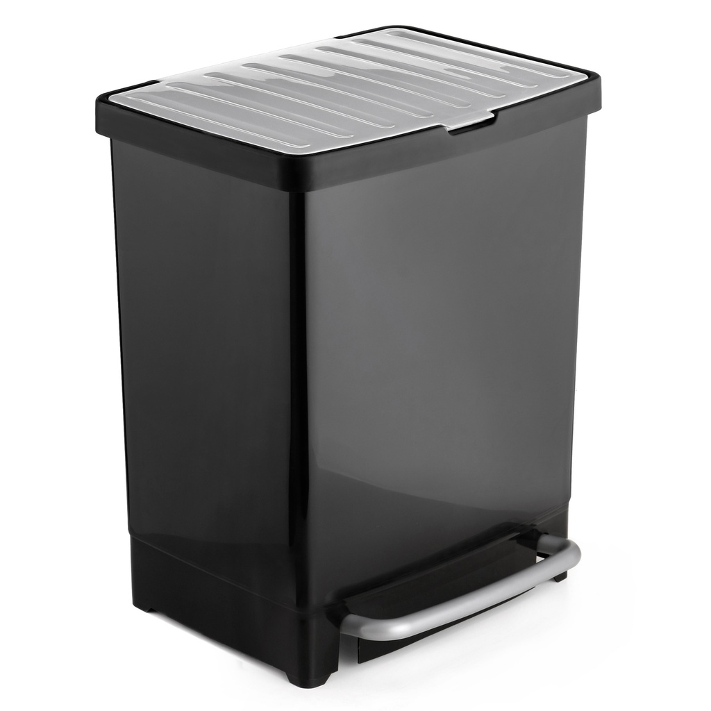 [1101600] CUBO RECICLAJE 17 L.+ 8 L. NEGRO