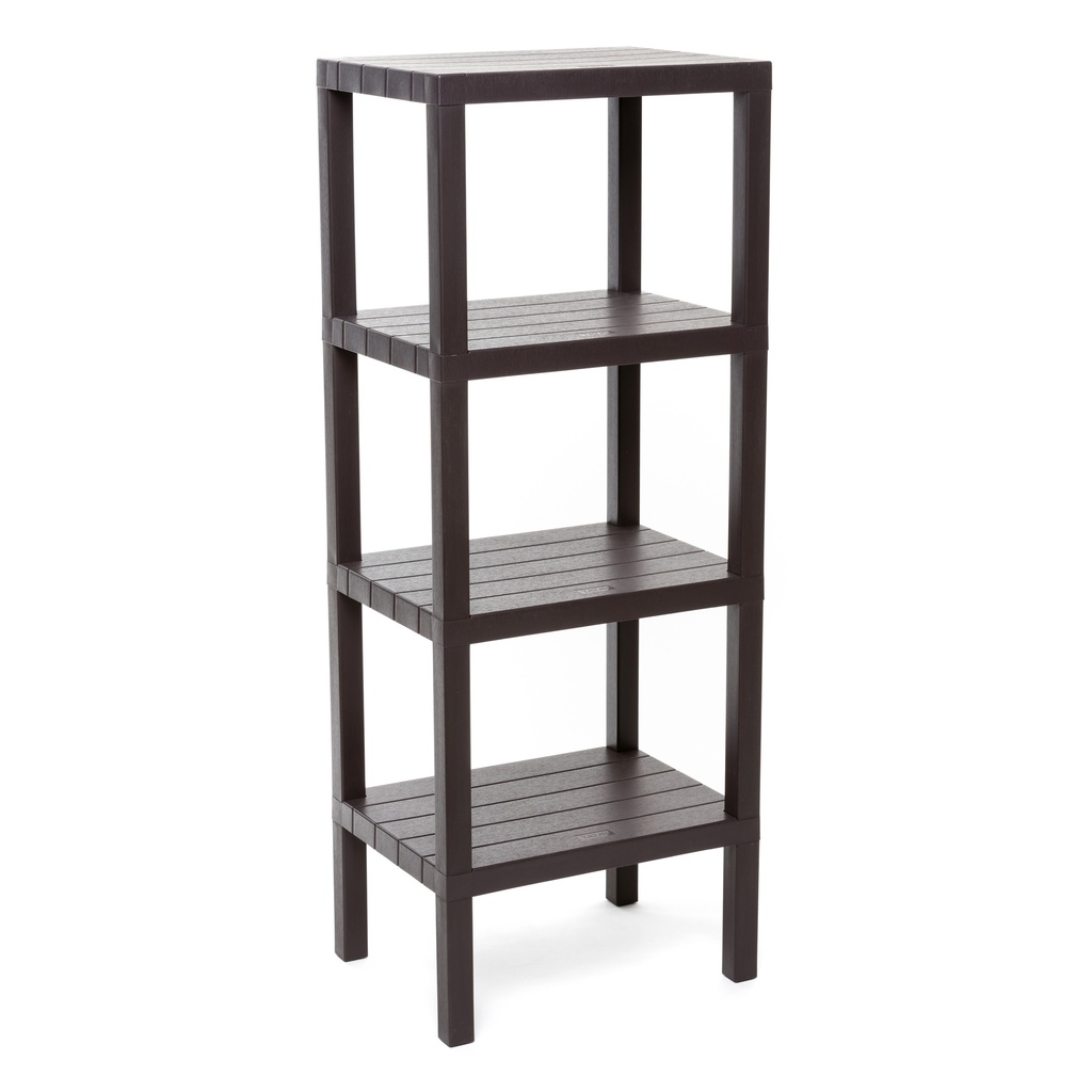 [4481000] ESTANTERIA LOMBOK RECTANG. 4 ALTURAS MARRON