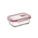 HERMÉTICO COOK&EAT VIDRIO RECT. 0,37L ROJO