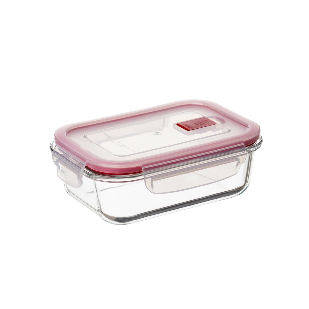 HERMÉTICO COOK&EAT VIDRIO RECT. 0,64L ROJO