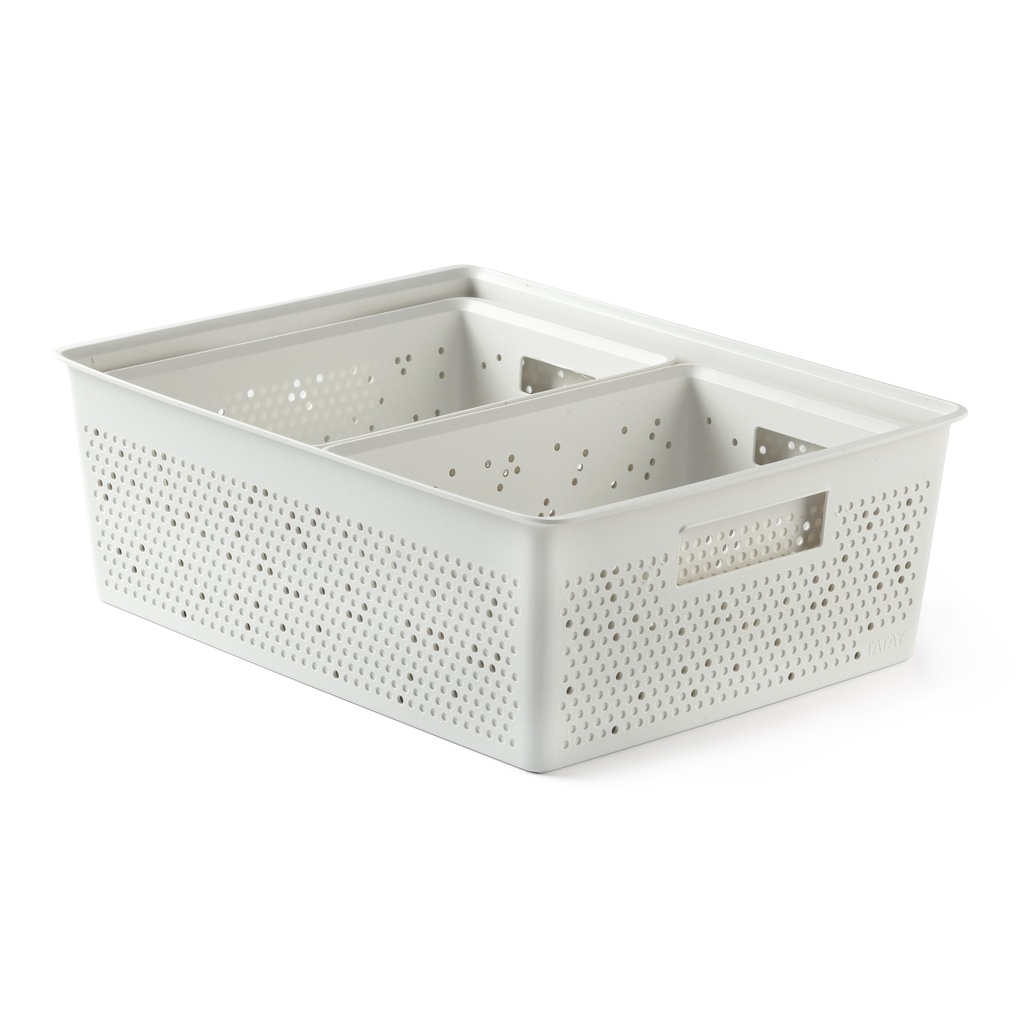 SET 3 CESTAS 2X4L + 12L BOHOL SKY WHITE