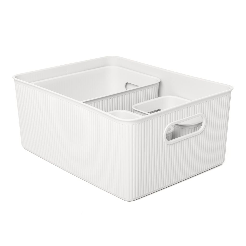 [7011101] SET 4 CESTAS 15L+5L+2x1,5L BAOBAB SKY WHITE