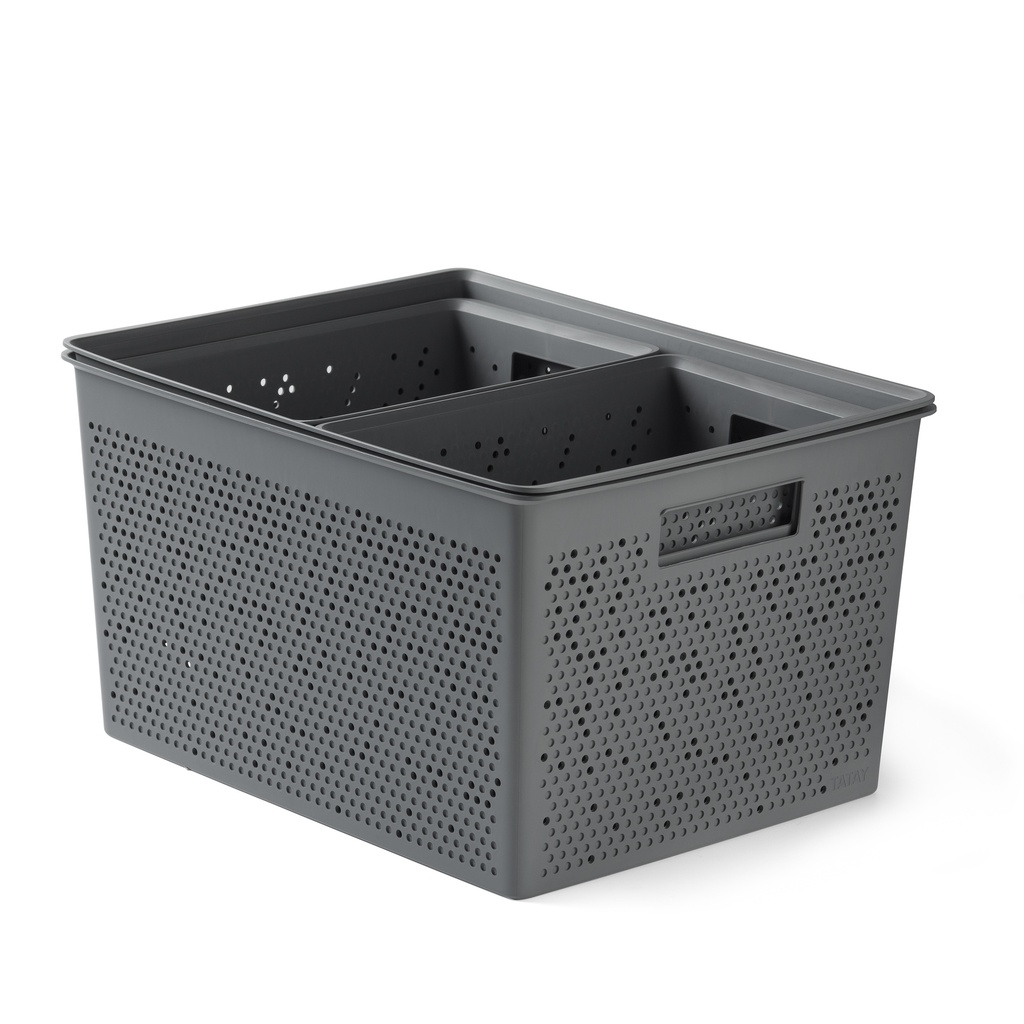 [7013914] SET 4 CESTAS 2x4L + 12L + 20L BOHOL GRIS ANTRACITA