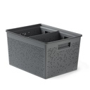 SET 4 CESTAS 2x4L + 12L + 20L BOHOL GRIS ANTRACITA