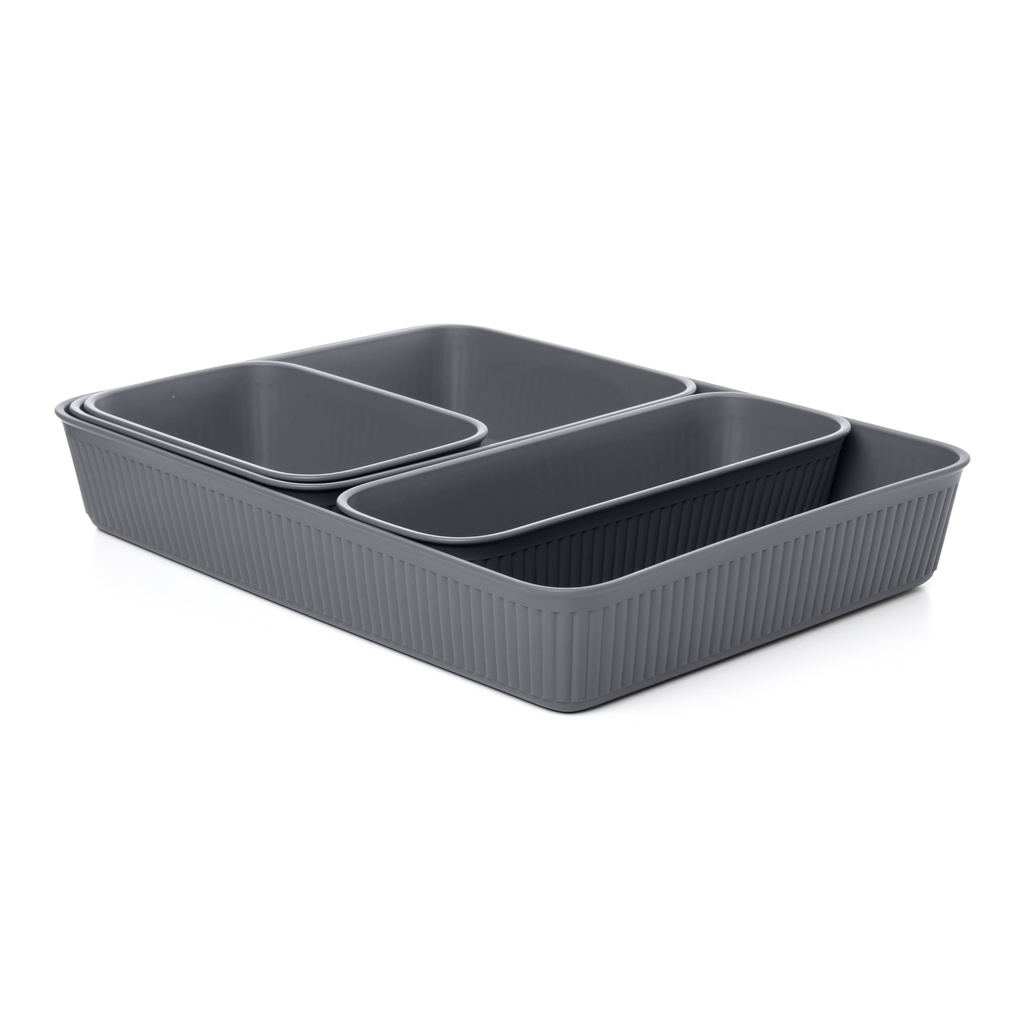 SET 4 ORGANIZ. SLIM+A6+A5+A4 BAOBAB GRIS