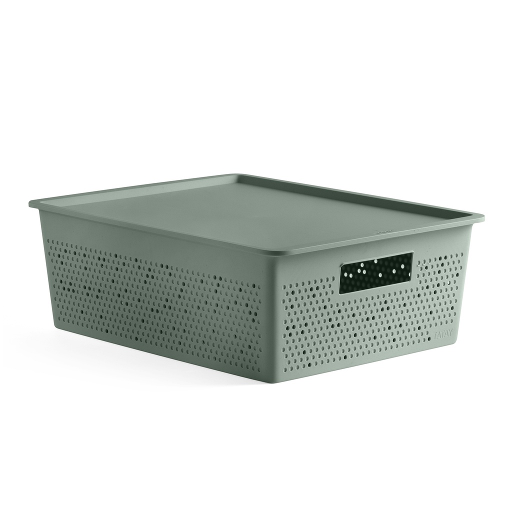 SET CESTA 12L + TAPA BOHOL VERDE SAGE