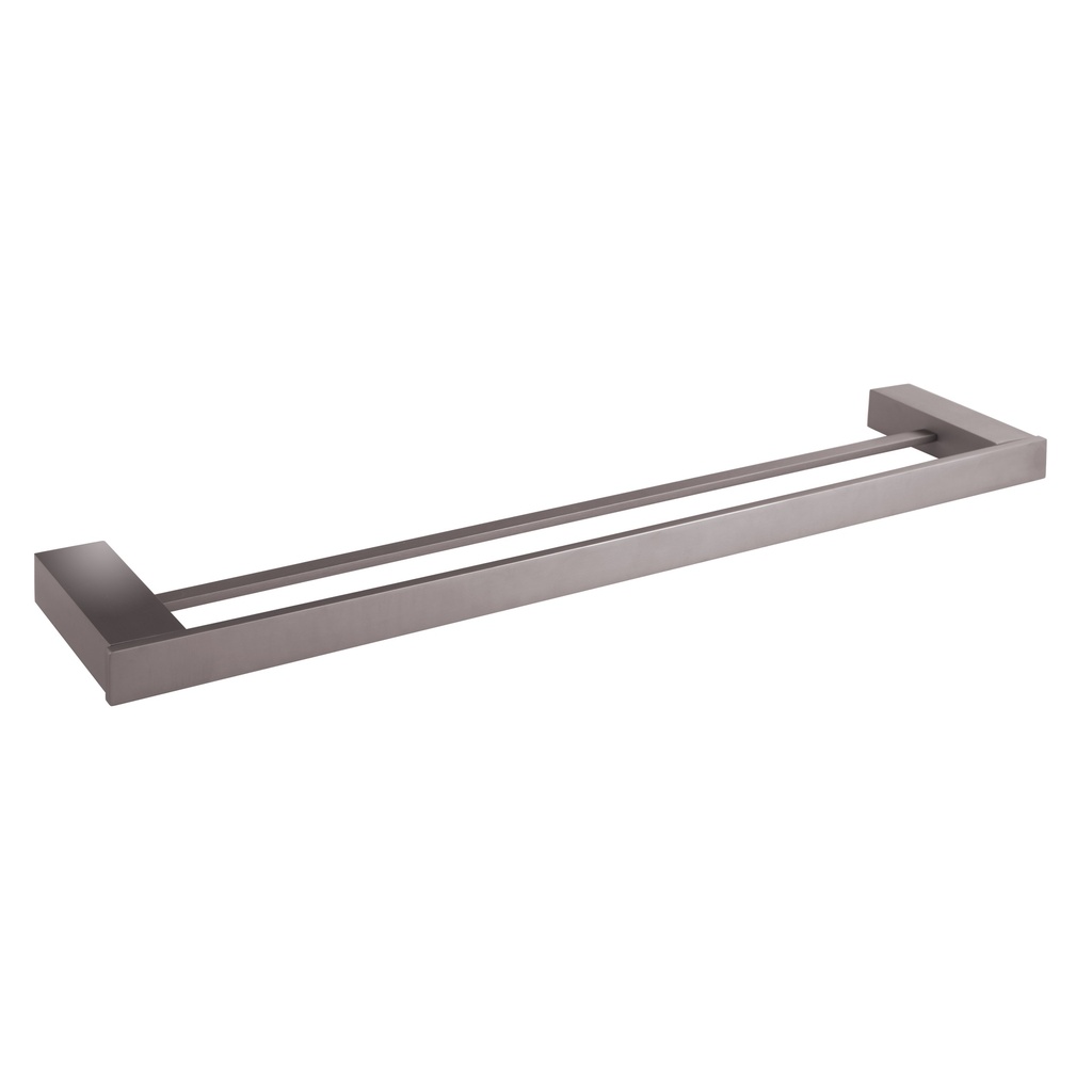 [6213102] TOALLERO BARRA DOBLE 61CM OSLO L GRIS